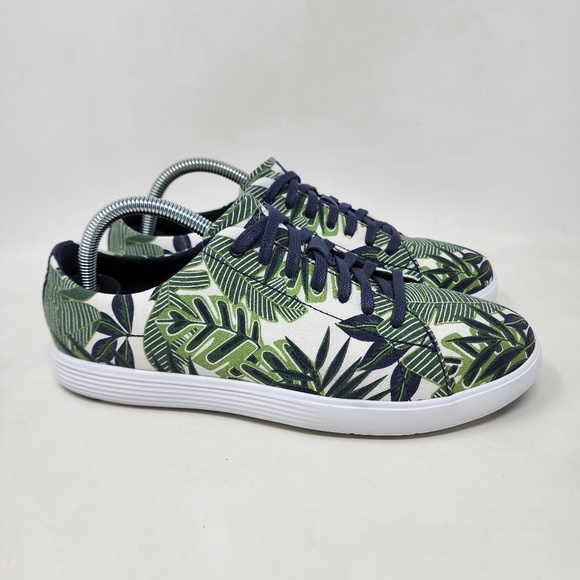 Cole Haan Shoes | Cole Haan Grand Crosscourt Knit II Palm Leaf Sneakers | Color: Green/White | Size: 9 | Thrifty_Eye's Closet